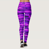 Futuristisches Neon Brick Wall Design Leggings (Rückseite)