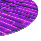 Futuristisches Neon Brick Wall Design Schneidebrett (Ecke)