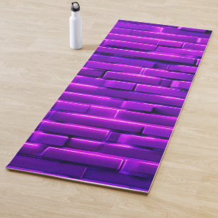 Futuristisches Neon Brick Wall Design Yogamatte