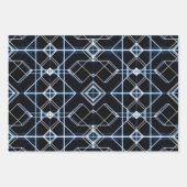 Futuristisches Neon Grid Muster Geschenkpapier Set (Vorderseite)