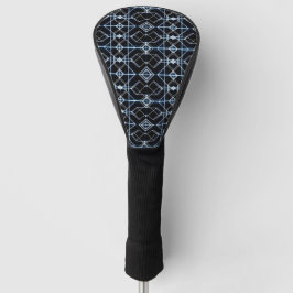 Futuristisches Neon Grid Muster Golf Headcover