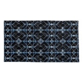 Futuristisches Neon Grid Muster Kissenbezug (Rückseite)