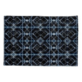 Futuristisches Neon Grid Muster Kissenbezug (Rückseite-Links)