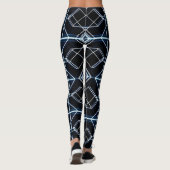 Futuristisches Neon Grid Muster Leggings (Rückseite)