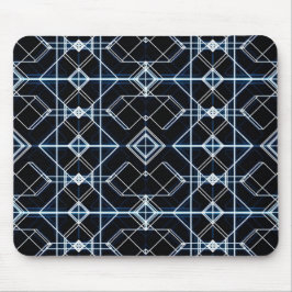 Futuristisches Neon Grid Muster Mousepad
