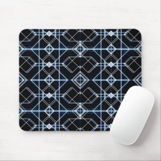 Futuristisches Neon Grid Muster Mousepad