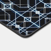 Futuristisches Neon Grid Muster Schreibtischunterlage (Ecke)
