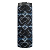 Futuristisches Neon Grid Muster Thermosbecher (Rückseite)