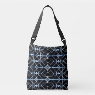Futuristisches Neon Grid Muster Tragetaschen Mit Langen Trägern