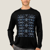 Futuristisches Neon Grid Muster Tri-Blend Shirt (Vorderseite)