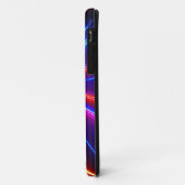 Futuristisches Neon-Laser-Lichtstrahl-Monogramm Case-Mate iPhone Hülle (Hinten/Links)