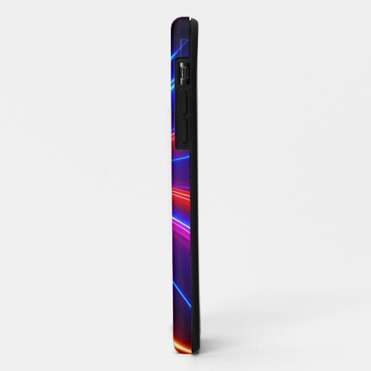 Futuristisches Neon-Laser-Lichtstrahl-Monogramm Case-Mate iPhone Hülle (Hinten/Links)