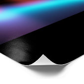 Futuristisches Neon Motorrad - Tech Art Poster (Ecke)