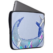 Futuristisches Pixel-Muster abstraktes Laptop-Case Laptopschutzhülle (Vorne Rechts)