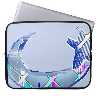 Futuristisches Pixel-Muster abstraktes Laptop-Case Laptopschutzhülle