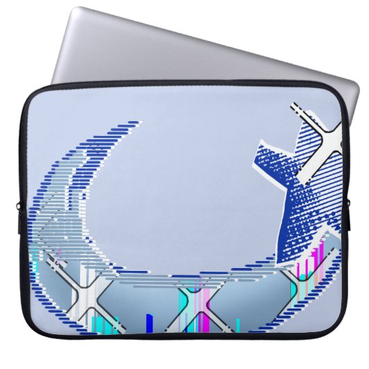 Futuristisches Pixel-Muster abstraktes Laptop-Case Laptopschutzhülle (Vorderseite)