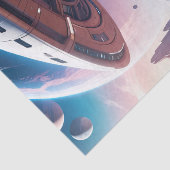 Futuristisches Raumabenteuerungs-Dekopapier Seidenpapier (Ausschnitt)