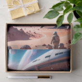 Futuristisches Raumabenteuerungs-Dekopapier Seidenpapier (Geschenk)