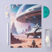 Futuristisches Raumabenteuerungs-Dekopapier Seidenpapier (Handwerk)