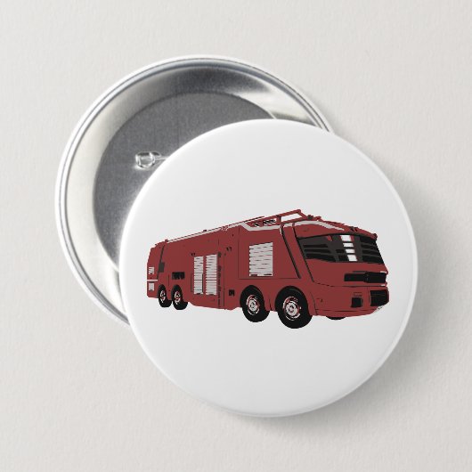 Futuristisches rotes Sci-Fi-Kommandofahrzeug Button (Vorne & Hinten)