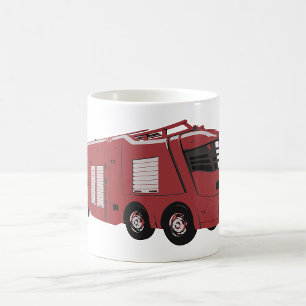 Futuristisches rotes Sci-Fi-Kommandofahrzeug Kaffeetasse