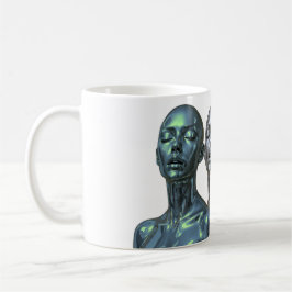 Futuristisches Schönheitstrio Kaffeetasse