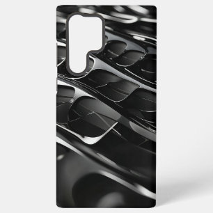Futuristisches schwarzes Glanz-Abstrakt-3D-Design Samsung Galaxy Hülle