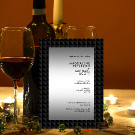 Futuristisches Schwarzes Polygon Shape Muster Hoch Einladung