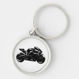 Futuristisches Sportmotorrad-Design Schlüsselanhänger
