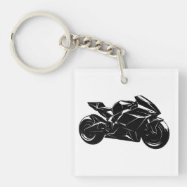 Futuristisches Sportmotorrad-Design Schlüsselanhänger