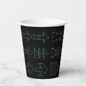 Futuristisches Tech-Pfeil-Schaltkreis-Design Pappbecher (Vorderseite)