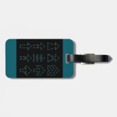 Futuristisches Tech-Pfeil-Schaltungsdesign Gepäckanhänger (Rückseite horizontal)