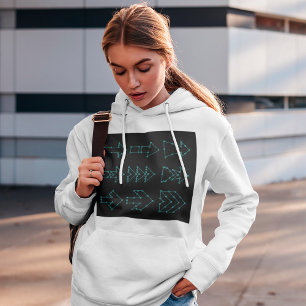 Futuristisches Tech-Pfeil-Schaltungsdesign Hoodie
