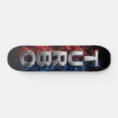Futuristisches TURBO-Chrom-Design 3D Skateboard (Horizontal)