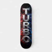 Futuristisches TURBO-Chrom-Design 3D Skateboard (Vorne)