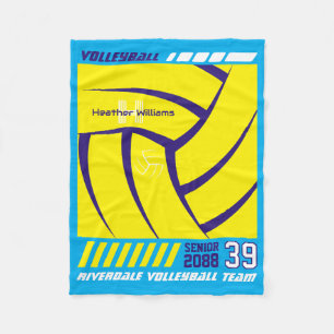 Futuristisches Volleyball-Spielergeschenk für den Fleecedecke