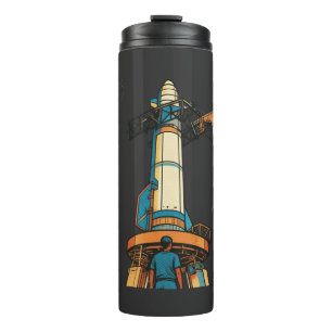 Futuristisches Weltraum-Explorationsdesign Thermosbecher