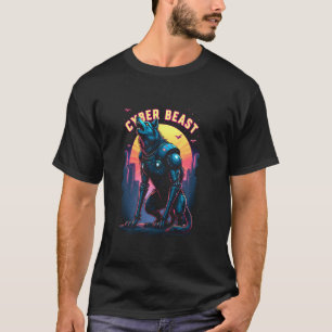 Futuristisches Wolfheulen - Cyber-Bestie Mech-Wolf T-Shirt