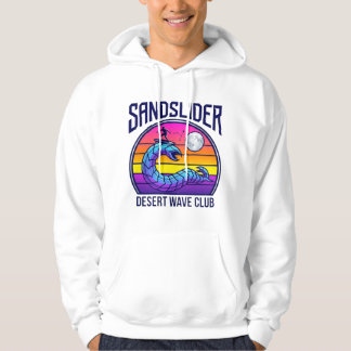Futuristisches Wüstenwurm-Surf-Club-Synthwave-T-Sh Hoodie