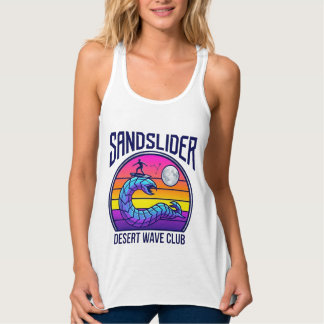 Futuristisches Wüstenwurm-Surf-Club-Synthwave-T-Sh Tank Top