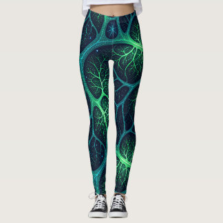 Futuristisches Zombie-Ästhetik-Muster – Biomechani Leggings