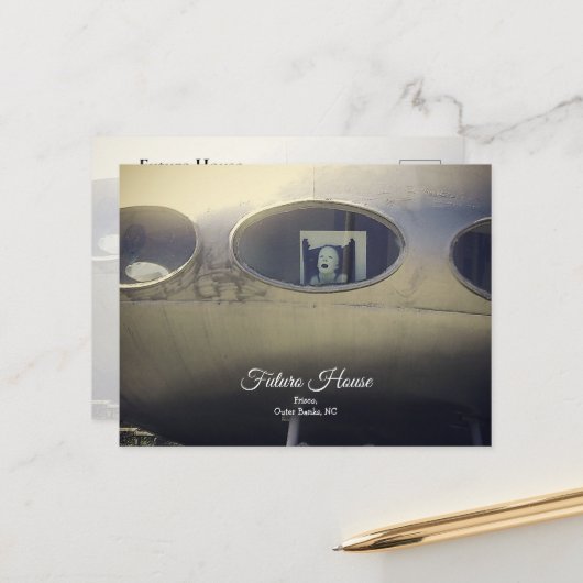 Futuro-Haus Postkarte (Vorderseite/Rückseite Beispiel)