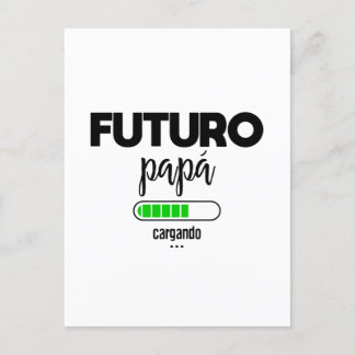 Futuro papá cargando postkarte