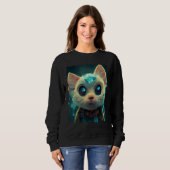 Fuuny Crystal Stone Cat Sweatshirt (Vorne ganz)