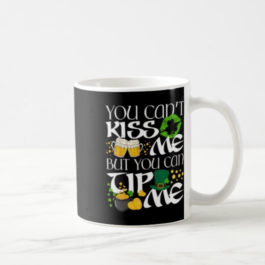 Fuuny Irish St Patrick's Day Waitress Rtender Sham Kaffeetasse (Rechts)