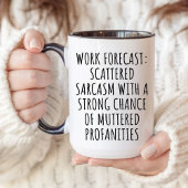Fuuny Work Forecast Scattered Sarcasm, Coworker Tasse