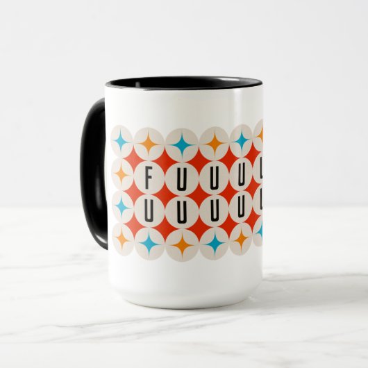 Fuuuuuck Retro Parody-Tasse Tasse (Vorderseite Links)