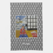 Fuyu Japanisch Wintersaison Kunst Geschirrtuch (Vertikal)