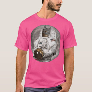 Fuzz Aldrin Katzen im Weltraum Astral Kosmische De T-Shirt