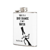 Fuzzo Zitat Schwarz-Weiß Vinyl Wrapped Flask Flachmann (Links)